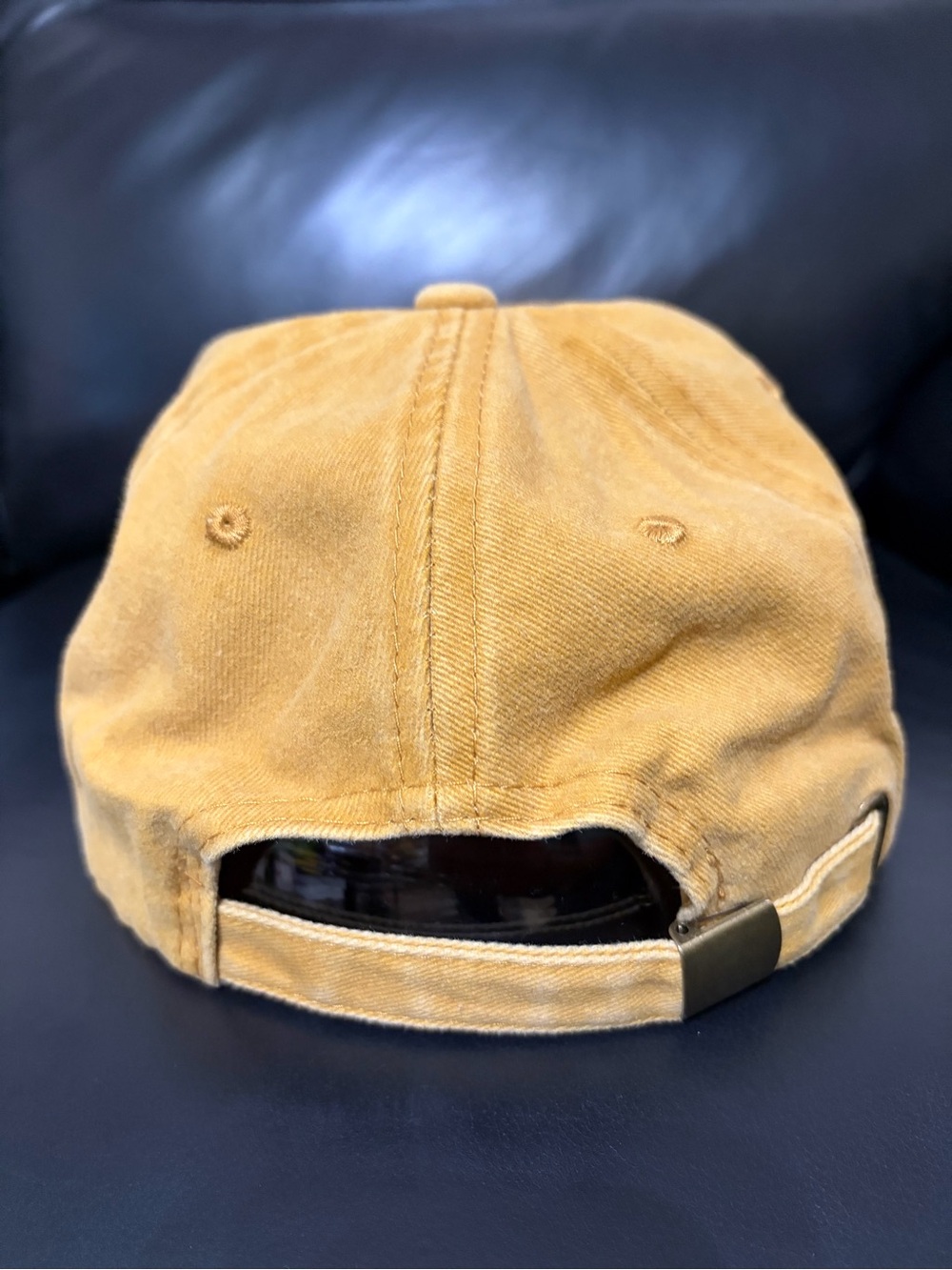 ALO Yoga Unisex Mustard Yellow Embroidered Logo Adjustable Baseball Cap Hat - Picture 3 of 3